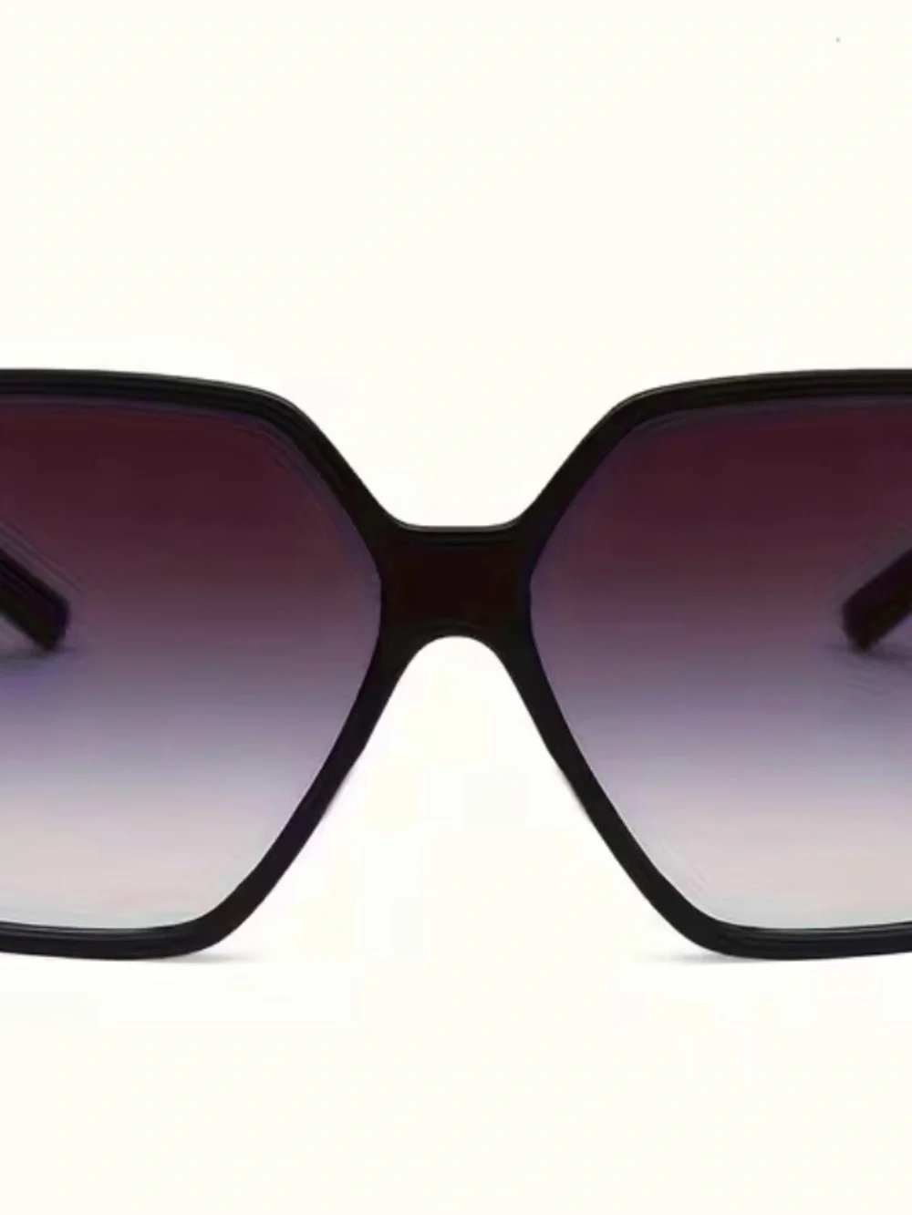 Oversized Brown Gradient Square Sunglasses - Women Accessories